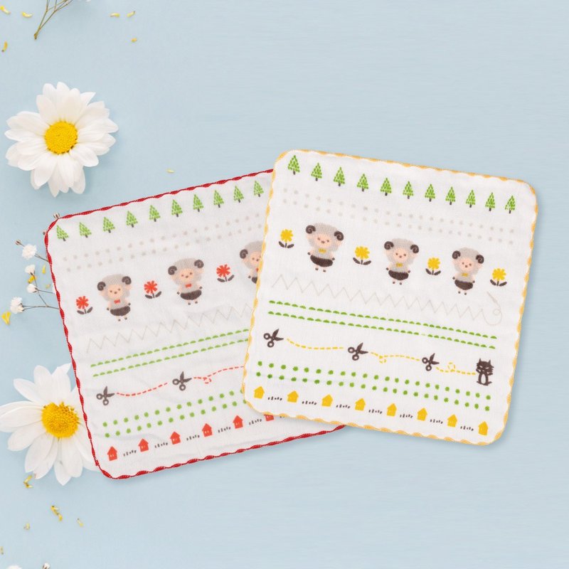 纯棉抗菌纱布小方巾_七小羊 - 围嘴/口水巾 - 棉．麻 红色