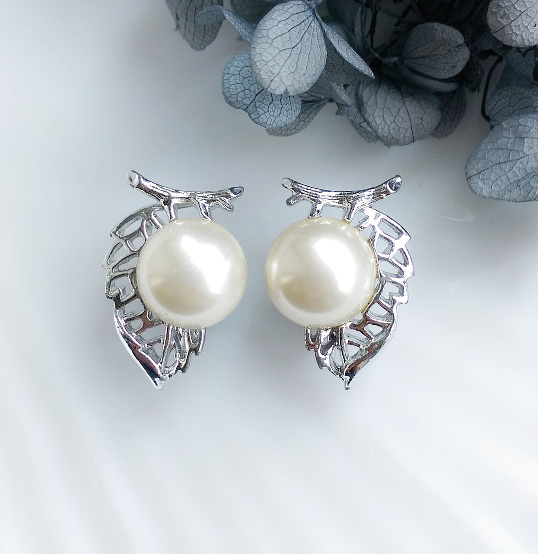 Vintage Jewelry SARAH COV Nature's Pearl  夹式耳环 - 耳环/耳夹 - 其他材质 金色