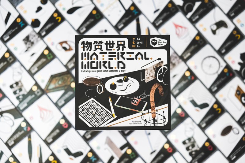 物质世界 l 玩弄物欲和幸福的黑色幽默卡牌游戏 - 桌游/玩具 - 纸 黑色