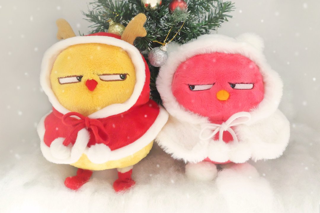 Happiness Snow Xmas & new year Gift Set + free card - 玩偶/公仔 - 棉 多色