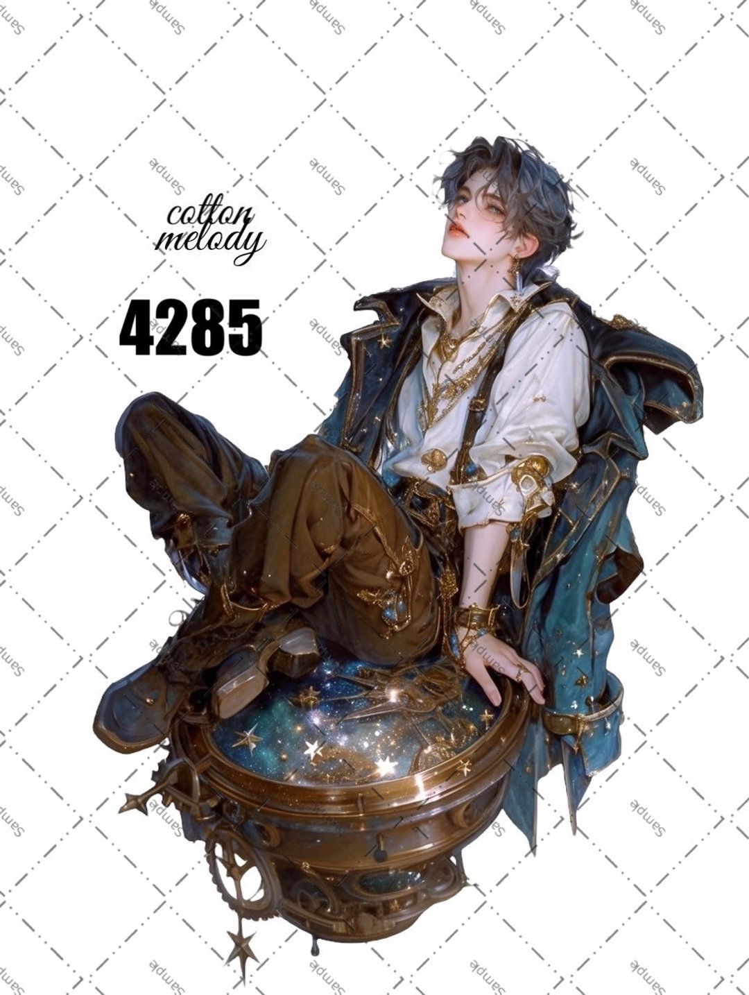 original sticker no.4285 人物贴纸 原创贴纸 原创人物贴纸 装饰贴纸 cotton melody - 贴纸 - 纸 