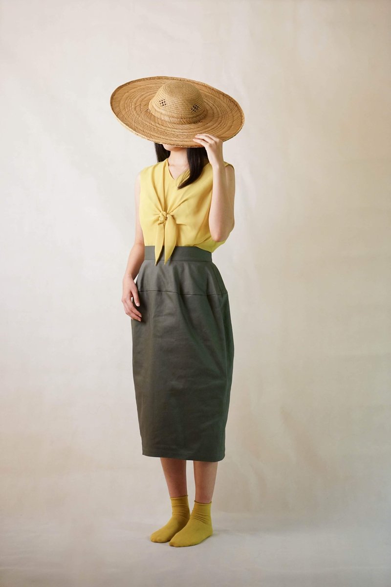 蝶飞花华_ 花苞裙 - 女装背心 - 其他人造纤维 绿色