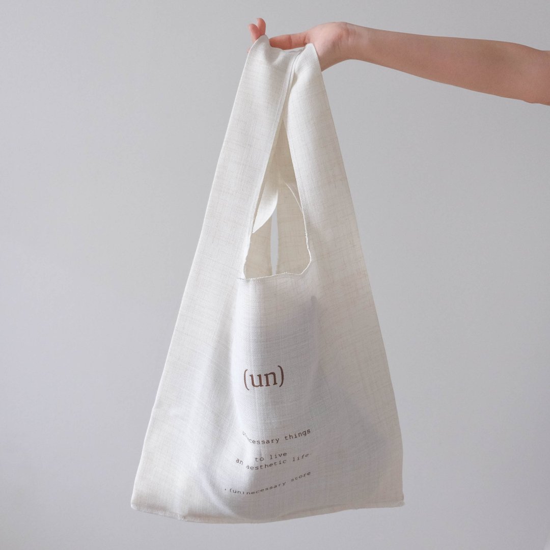 Basic grocery bag (White) - 手提包/手提袋 - 棉 