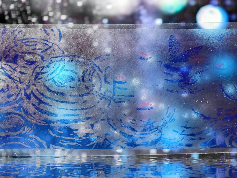 落雨声 OKMT新七天流麻咕卡贴纸PET手帐胶带 - 纸胶带 - 塑料 蓝色