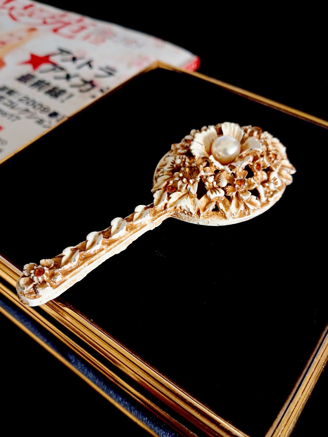 vintage  Florenza系列 古董小摆件 立体雕花手镜 - 其他家具 - 其他材质 