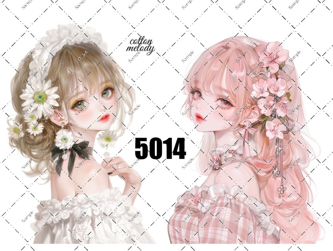 original sticker no.5014 人物贴纸 原创贴纸 原创人物贴纸 装饰贴纸 cotton melody - 贴纸 - 纸 