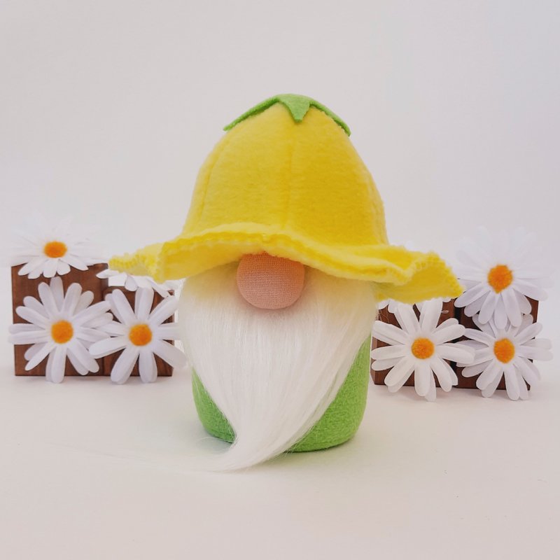 Small Gnome Tiered Tray Decor, Spring Gnome Flower, Summer Gnome, Plush Gnome - 玩偶/公仔 - 其他材质 