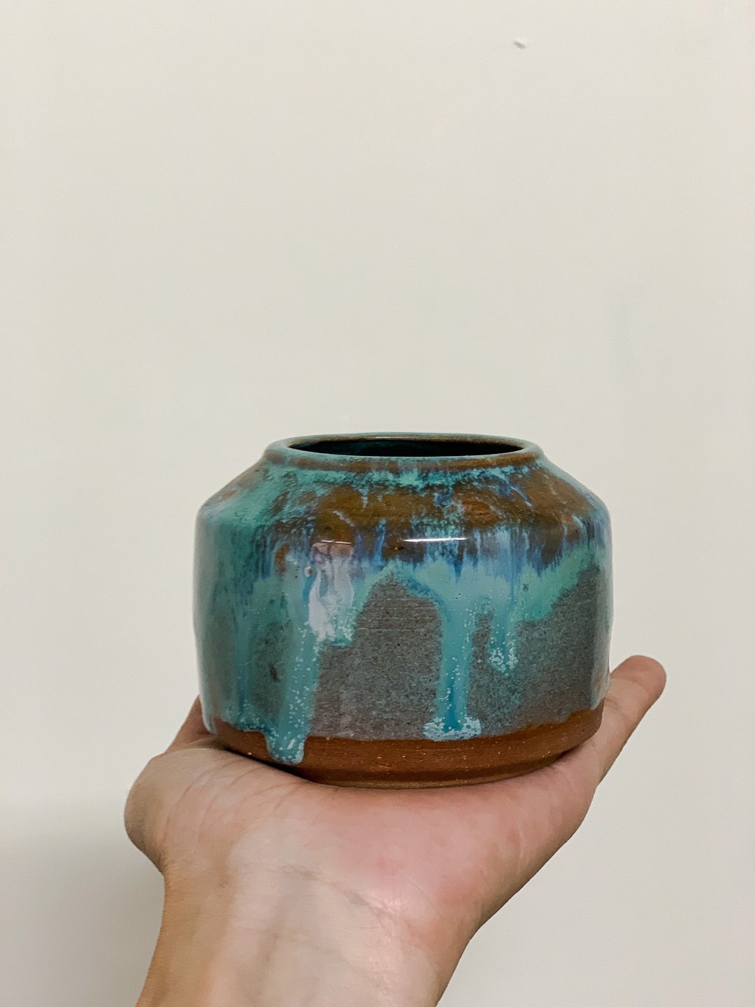 流釉款缩口花器 - 花瓶/陶器 - 陶 多色