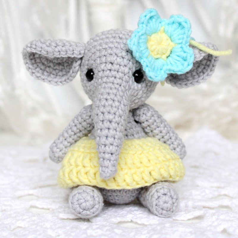 钩针小像图案 PDF 英文 Amigurumi 毛绒大象 DIY - 手工艺教程/工具书 - 其他材质 