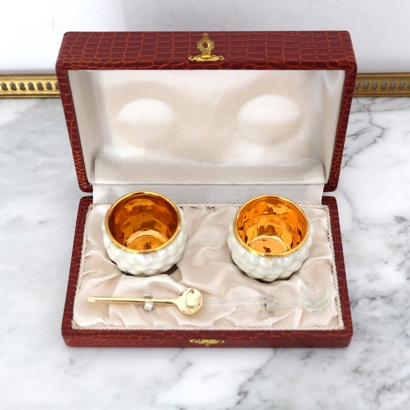 法国复古 Limoges 调味料瓶礼品套装 - 调味罐/酱料瓶 - 瓷 白色
