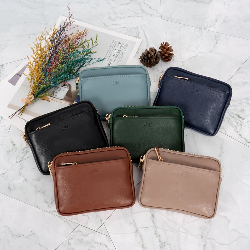 零钱包-堤拉牛皮大容量零钱卡包-3105-1-多色任选 - 零钱包 - 真皮 黑色