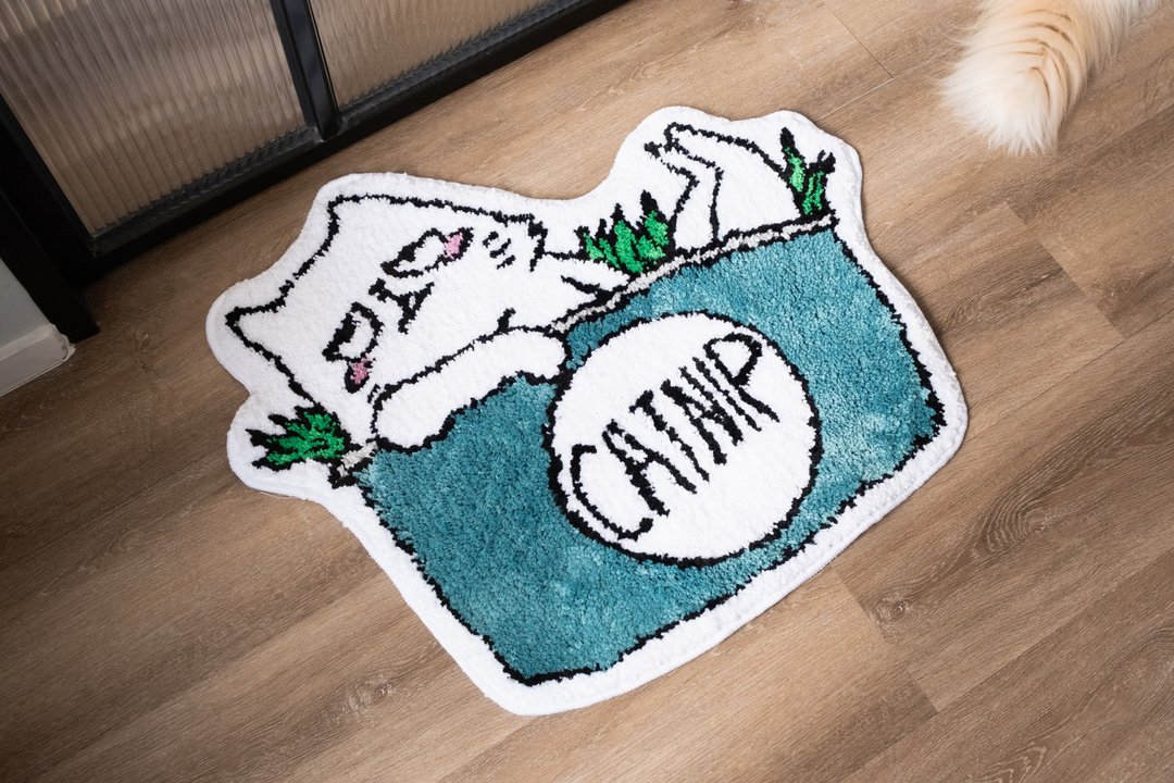 Catnip Together厌世猫地毯 坐垫 - 地垫/地毯 - 聚酯纤维 黑色