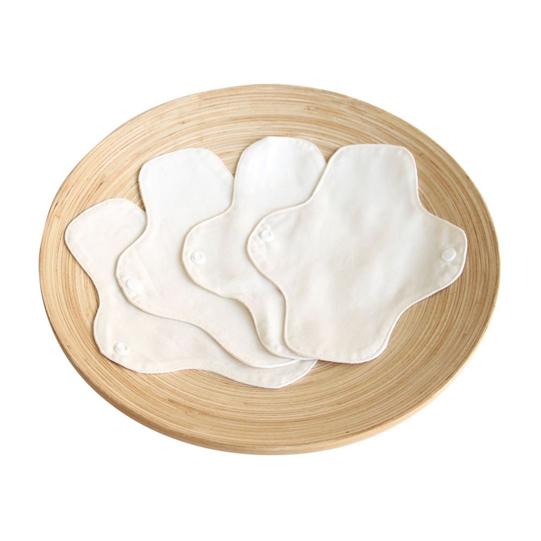 布卫生护垫组(4片) - 生理用品 - 棉 白色