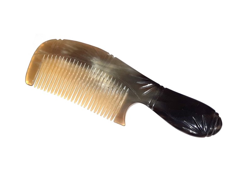 Hair Combs Anti-Static, Hair Accessories Gifts for Her Handmade from Bull Horn. - 彩妆刷具/镜子/梳子 - 环保材料 咖啡色