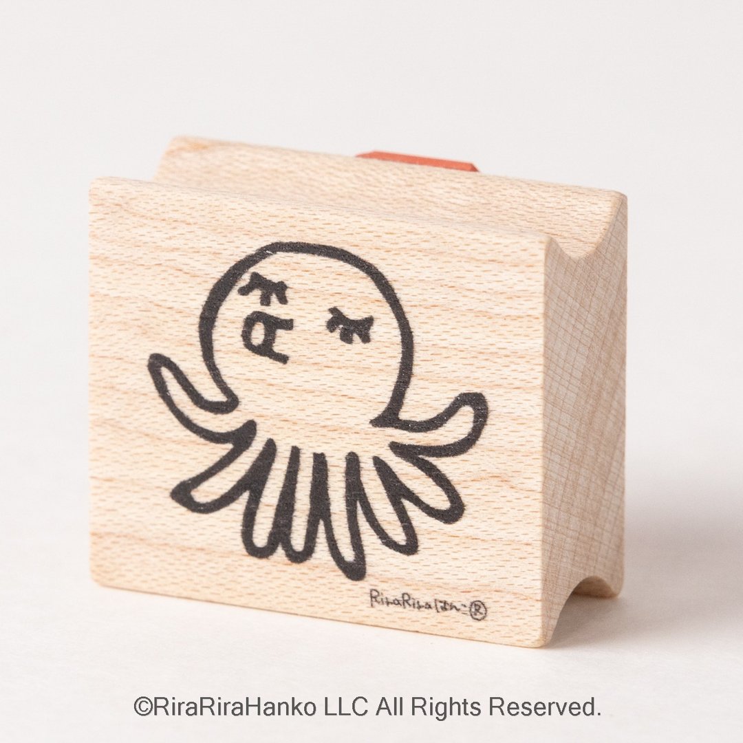 章鱼君*橡皮印章 26mm x 30mm*R737 - 印章/印台 - 木头 