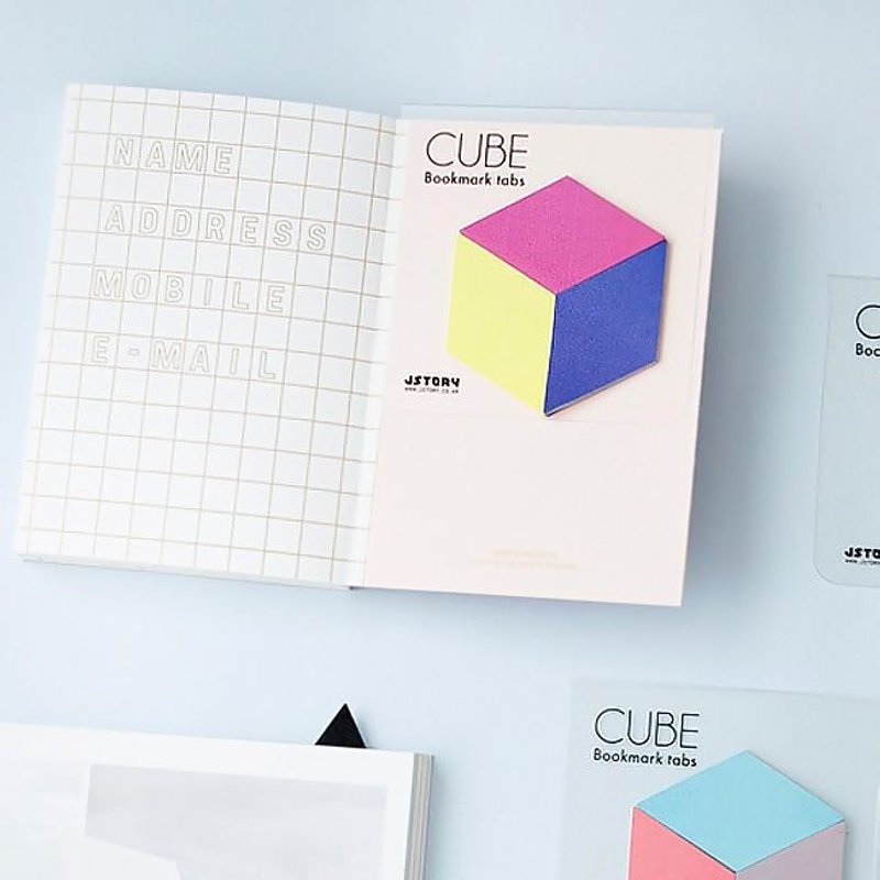 JStory大人文具-魔术标签便利贴-魔术方块(黄/紫/蓝),JST31560 - 便条纸/标签贴 - 纸 多色