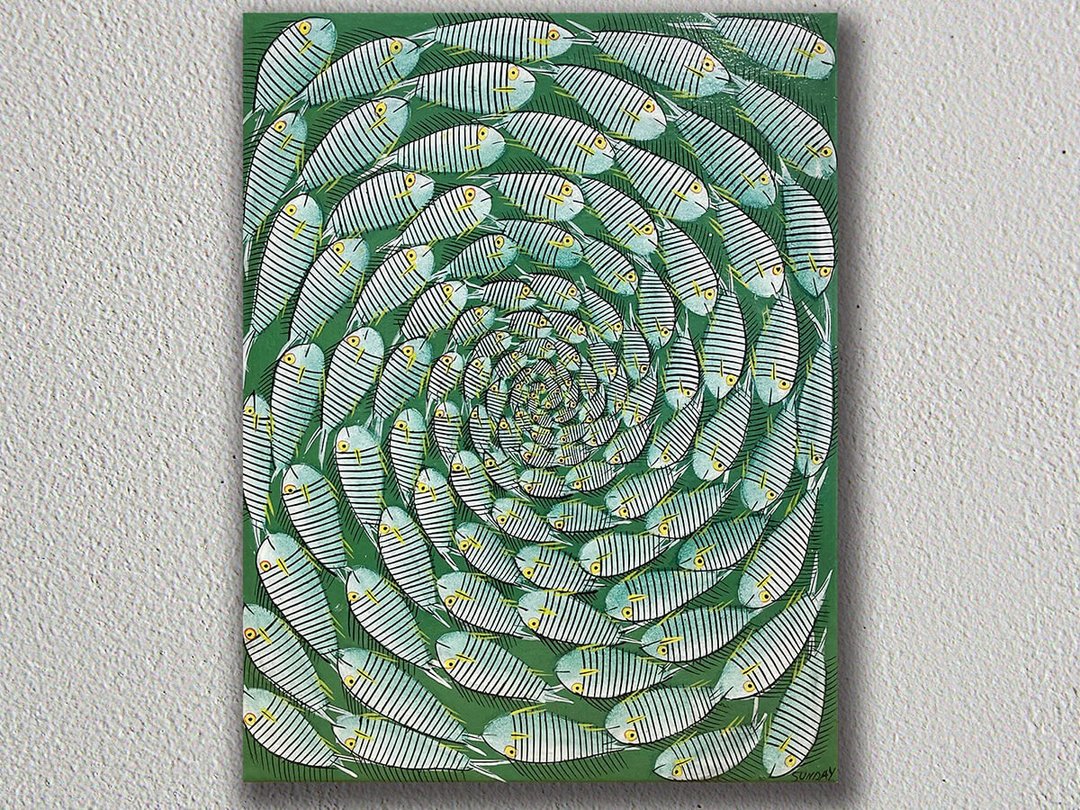 漩涡鱼 / 非洲TingaTinga原创画作 - 海报/装饰画/版画 - 其他材质 