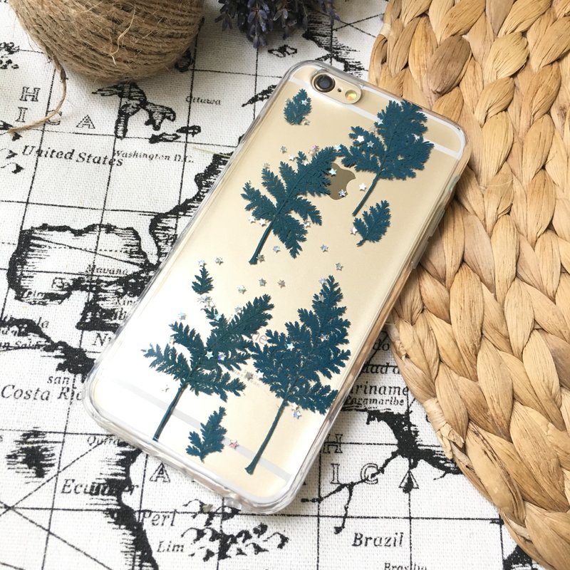 藏蓝幽林 压花星球手机壳 - 手机壳/手机套 - 植物．花 蓝色