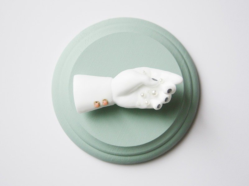 Collection home hair clip [pearl / white] - 发饰 - 塑料 白色