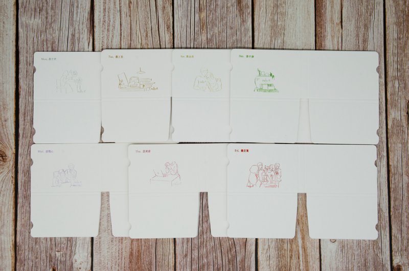 微系列-口罩收纳夹组合 ( Mon.~Sun. ) - 收纳用品 - 防水材质 多色