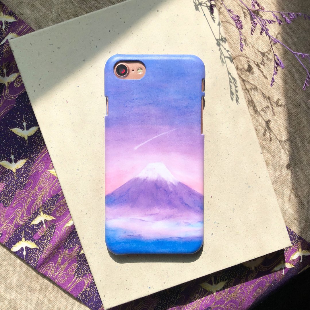 流星富士-手机壳 硬壳 iphone samsung sony htc zenfone oppo LG - 手机壳/手机套 - 塑料 紫色