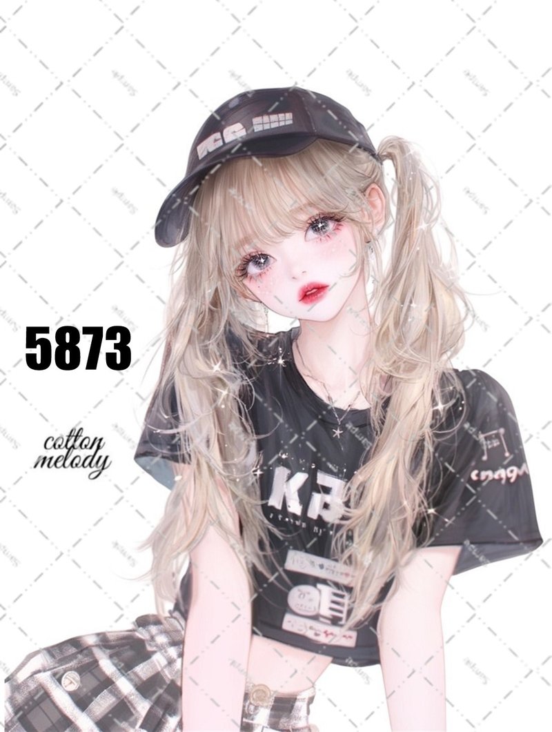 original sticker no.5873 人物贴纸 原创贴纸 人物贴纸 女孩贴纸 原创人物贴纸 - 贴纸 - 纸 