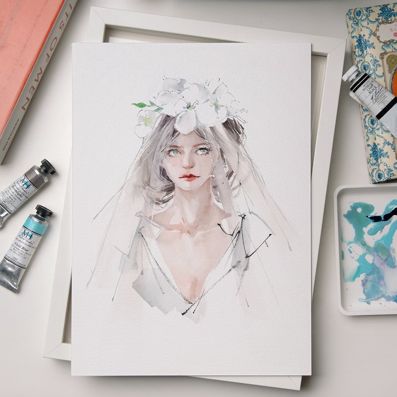 艺术微喷水彩画 -【她的时间】 - 海报/装饰画/版画 - 纸 