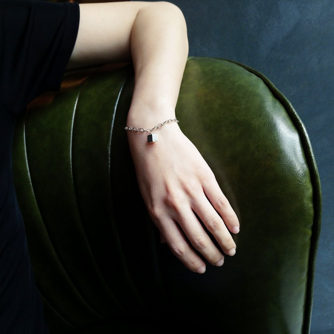 cube sugar bracelet_方糖手链 | 925银 伴娘礼 谢礼 限量 设计师 - 手链/手环 - 银 银色