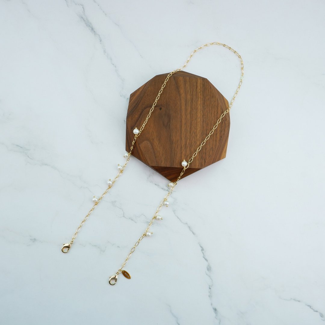 Mask and Eyeglass strap - 挂绳/吊绳 - 珍珠 白色