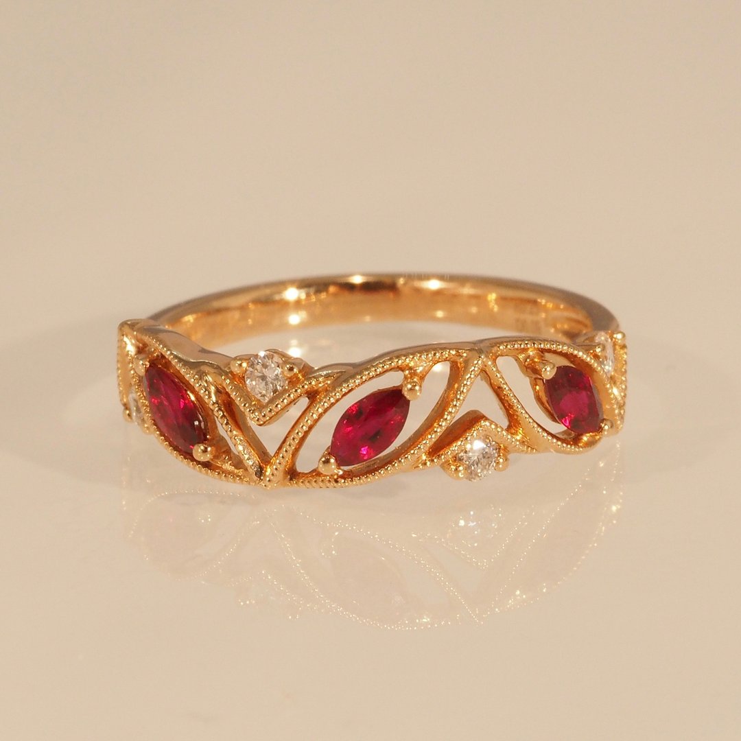 18K金红宝石 Rubi 戒指 The Ruby Rubi Ring in Roseate - 戒指 - 贵金属 