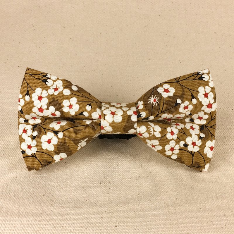 Mr.Tie 手工缝制领结 Hand Made Bow Tie 编号164 - 领带/领带夹 - 棉．麻 橘色