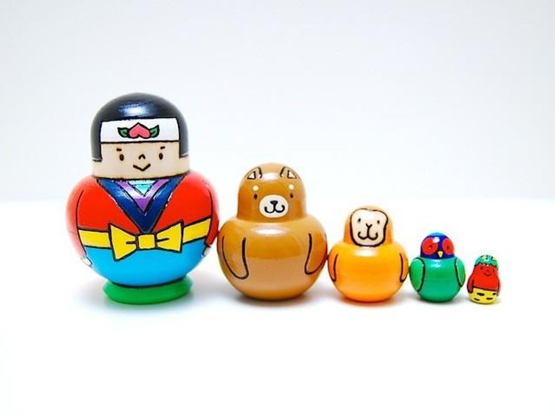 Momotaro 4 people Shu * Matryoshka * Oni!? [1] - 玩偶/公仔 - 木头 粉红色