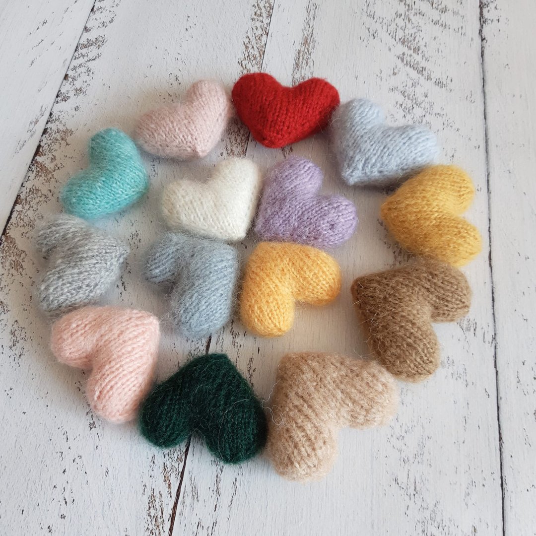 Heart small knitting pattern. Valentine's day. PDF pattern. Tutorial heart - 手工艺教程/工具书 - 其他材质 