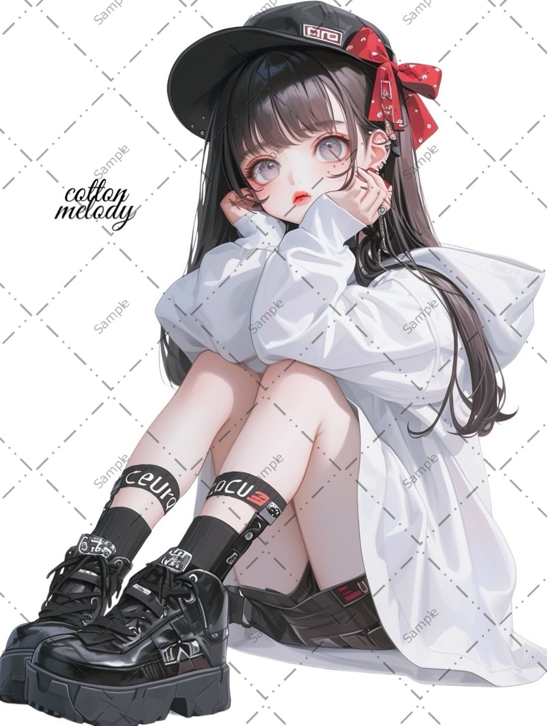 original sticker no.1283 人物贴纸 原创贴纸 人物贴纸 女孩贴纸 原创人物贴纸 - 贴纸 - 纸 