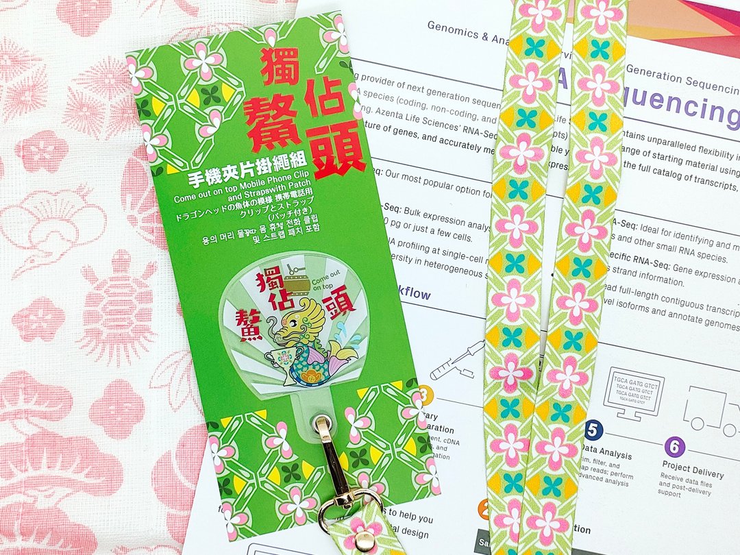 独占鳌头手机夹片挂绳组 挂片加厚款 - 手机配件 - 聚酯纤维 绿色