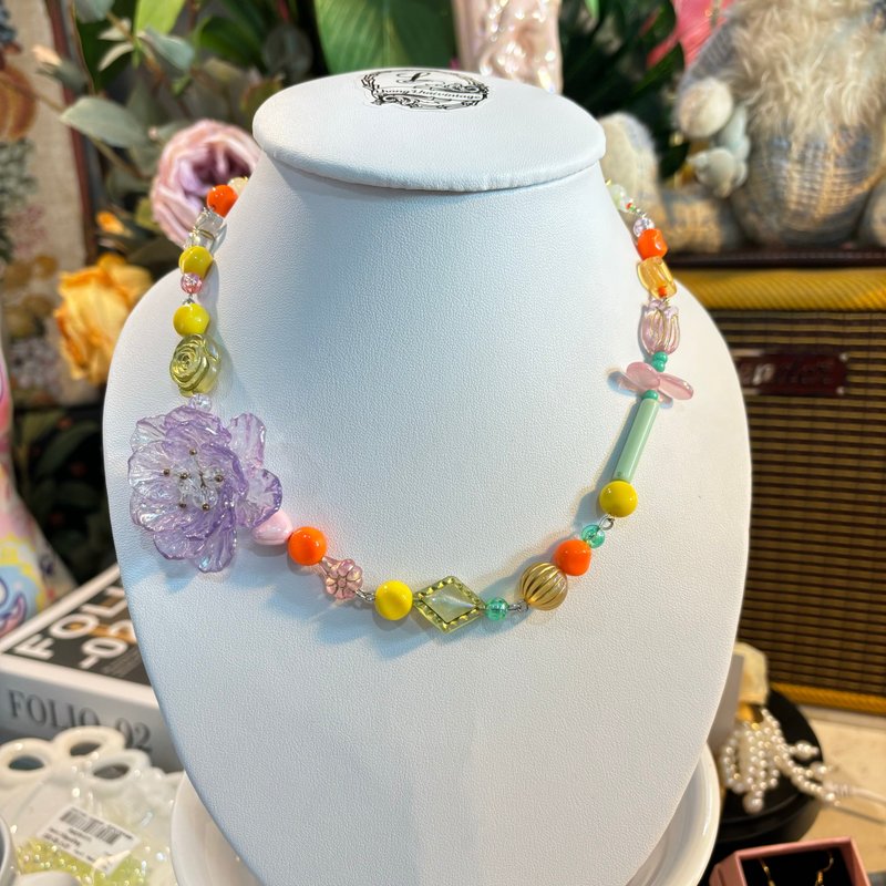 手工串珠项链 街头时尚 5 - 项链 - 塑料 