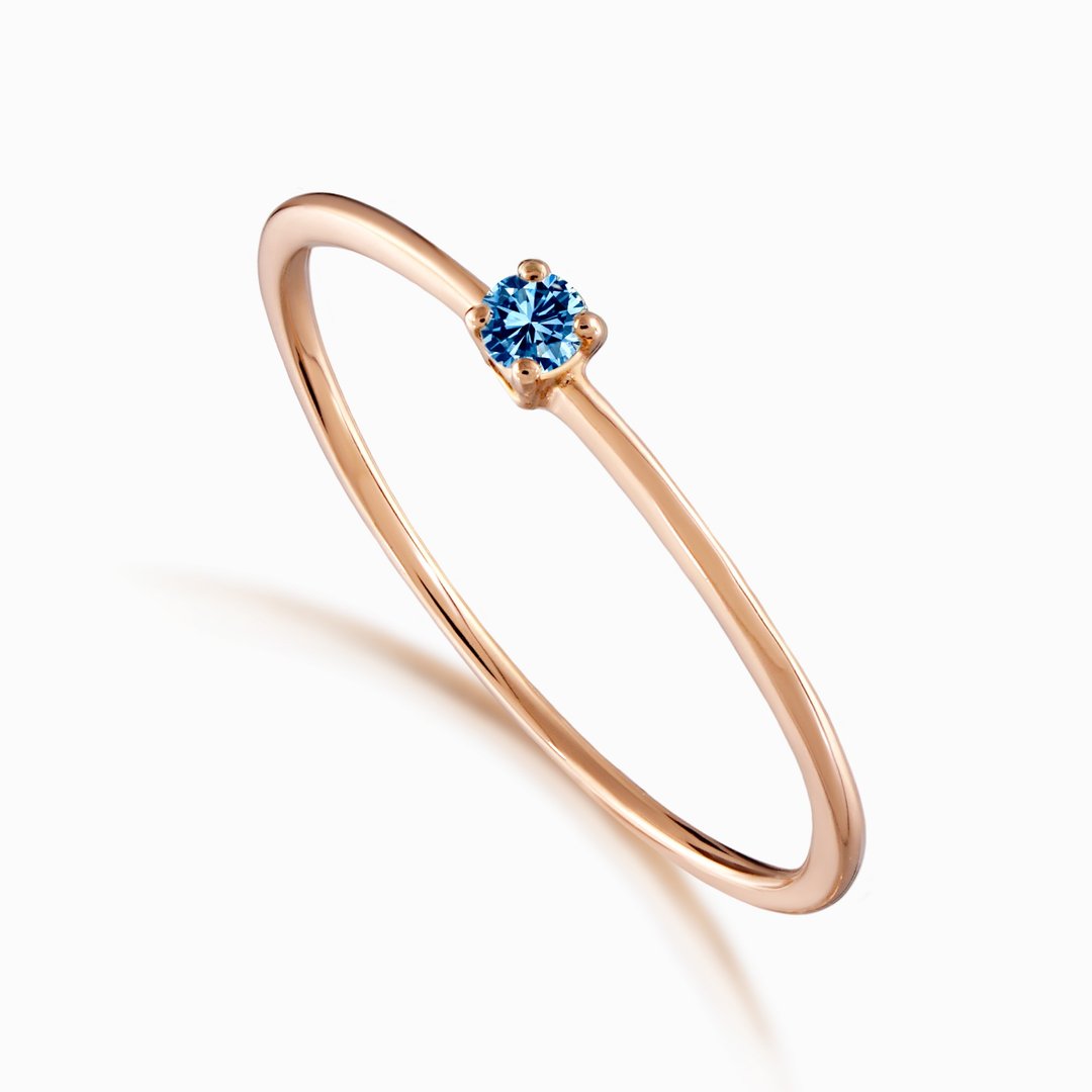 18K Katherine 5分蓝钻戒－经典四爪【Frankness Jewellery】 - 戒指 - 贵金属 多色