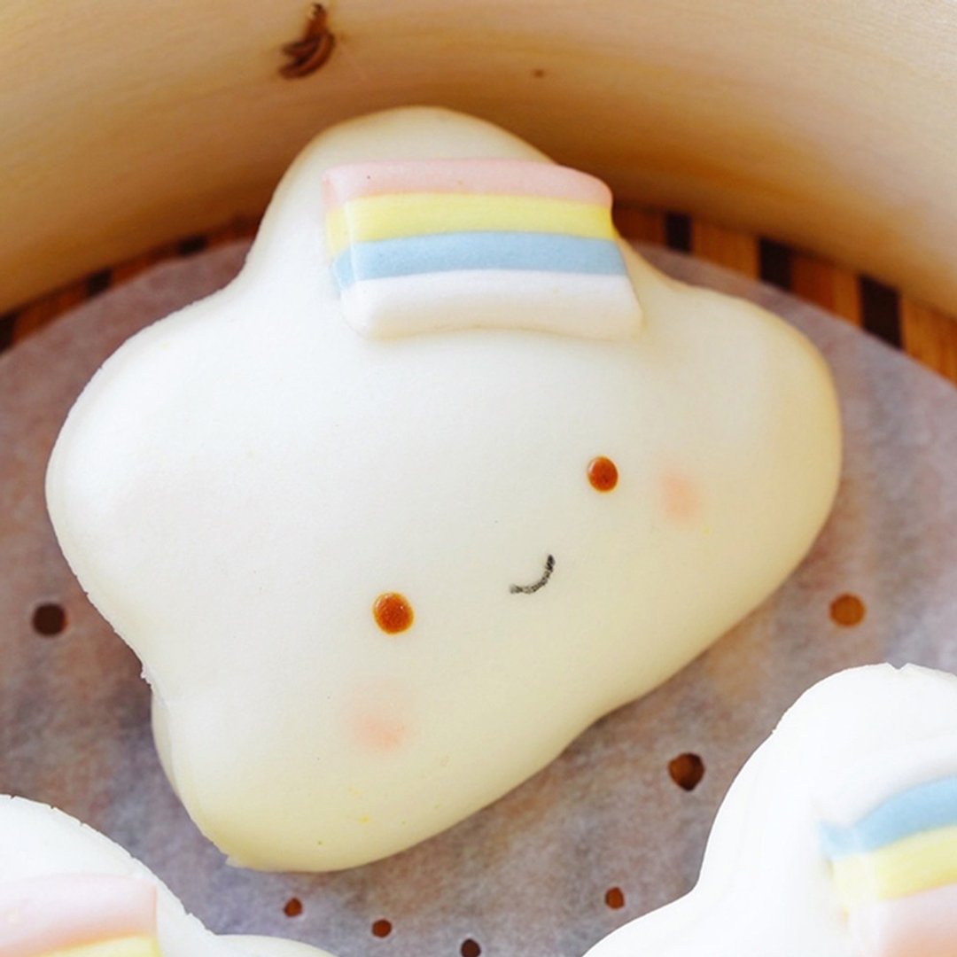 美姬馒头 好心情云朵鲜乳造型刈包 一盒 6 入 - 其他 - 其他材质 