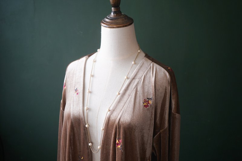 【古董饰品/西洋老件】VINTAGE SARAH COV.珍珠古着长项链 - 项链 - 其他金属 金色