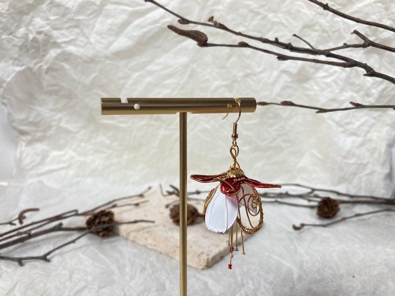 吊钟花耳环/耳夹 - 耳环/耳夹 - 树脂 多色