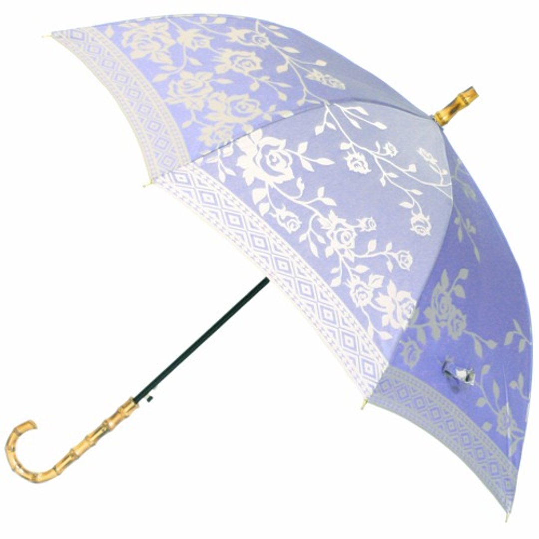 【晴雨两用  抗UV雨伞 直立伞】kirie 带骨肋骨 紫色 - 雨伞/雨衣 - 棉 蓝色