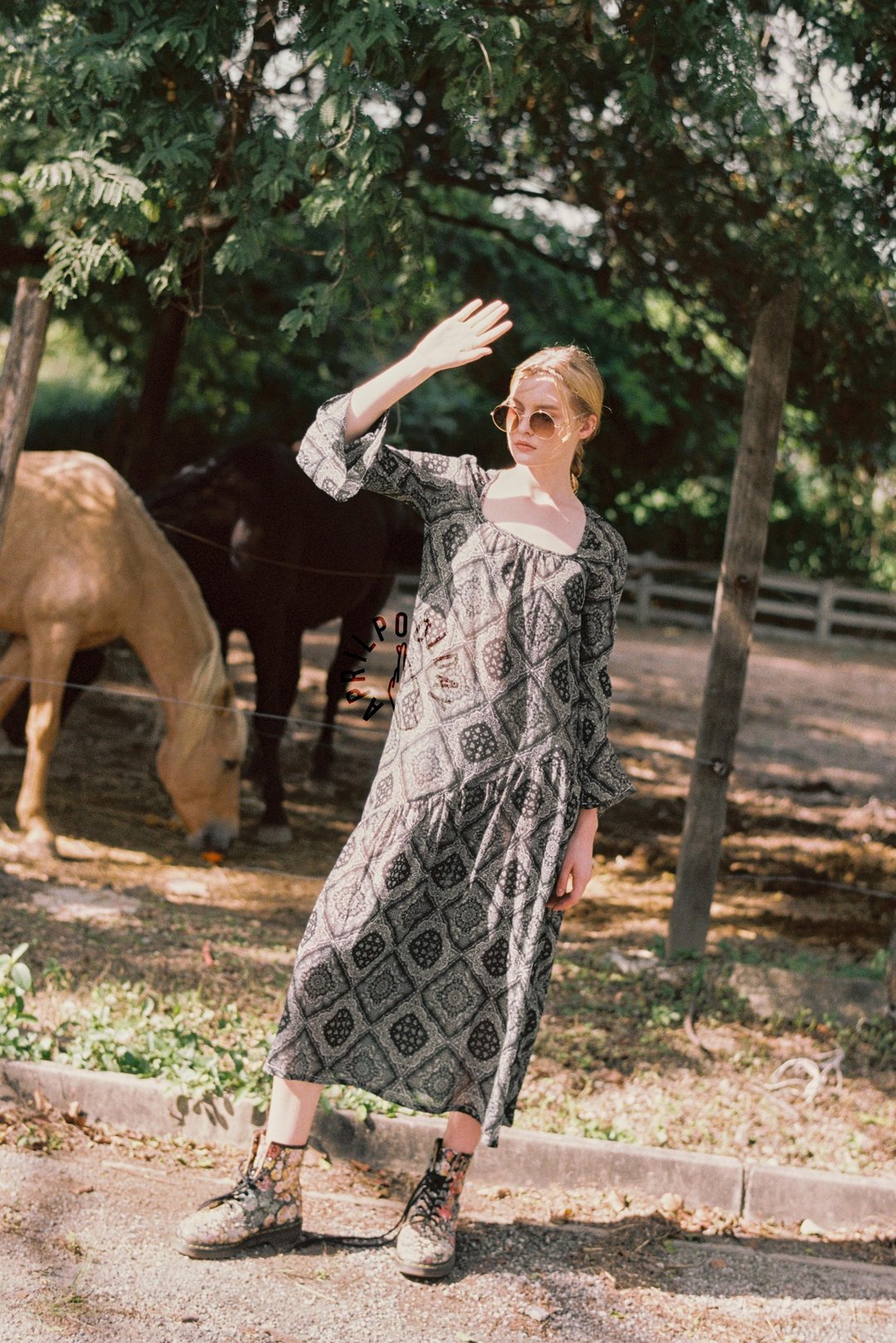 MYSTIC DRESS / BLACK PAISLEY / S - 洋装/连衣裙 - 其他材质 