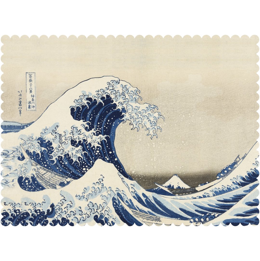 【拭镜布】3 葛饰北斋 神奈川冲浪里 - 眼镜盒/眼镜布 - 其他人造纤维 