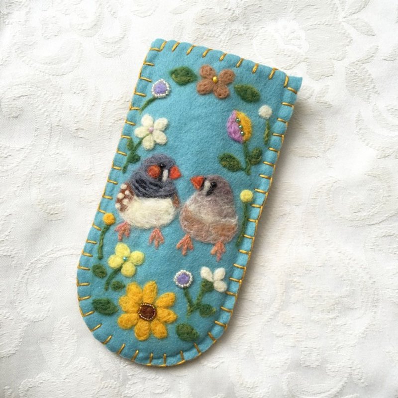 glasses case of zebra finches - 其他 - 羊毛 蓝色
