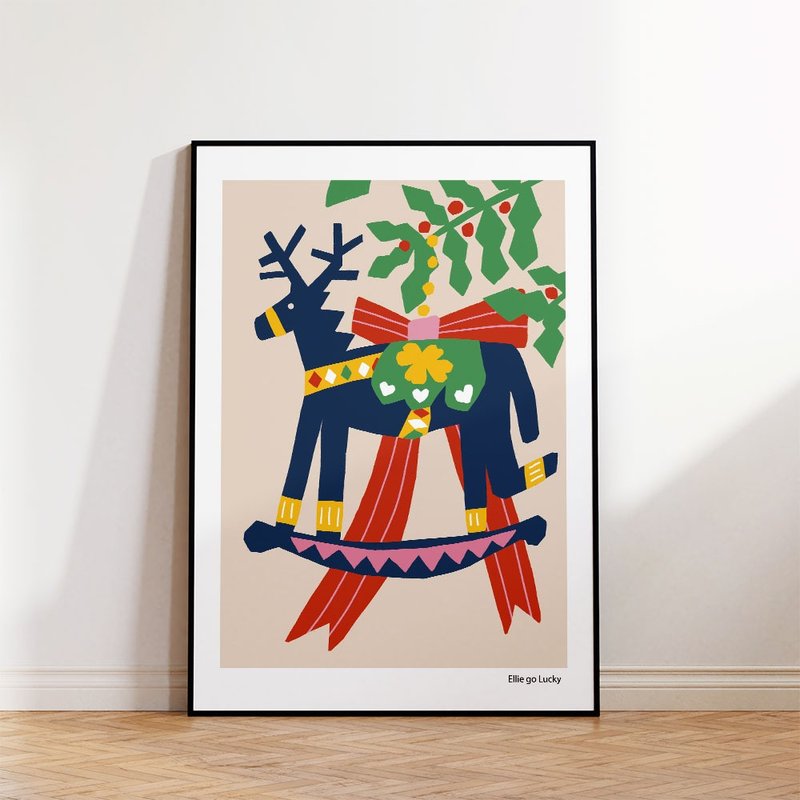 艺术印刷/鹿/冬季海报 A4,A3 - 海报/装饰画/版画 - 纸 