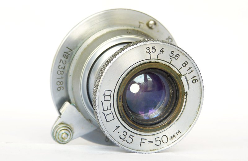 FED 3.5/50 苏联可折叠银镜头测距仪 M39 安装 Leitz Elmar 副本 - 相机 - 其他材质 银色