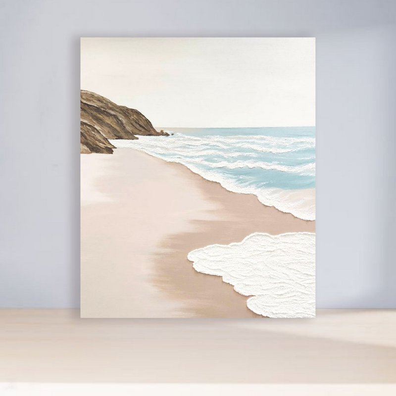 孵画室│台中画室│零基础绘画│肌理画│主题课程-宁静海 - 插画/绘画/写字 - 棉．麻 