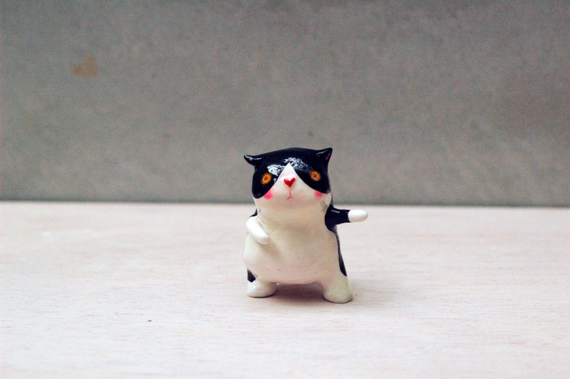 预购 - 黑白扭扭猫 - 花瓶/陶器 - 陶 白色