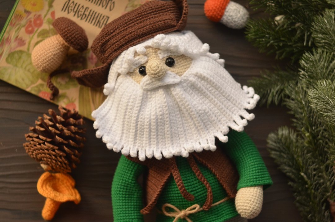Grandfather, kind house brownie, PDF English crochet pattern - 线上课程/教学影片 - 其他材质 