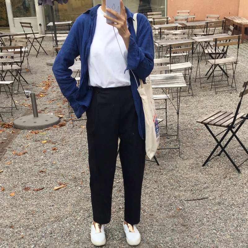 Yuni Trousers 薄羊毛活折长裤 - 女装长裤 - 羊毛 